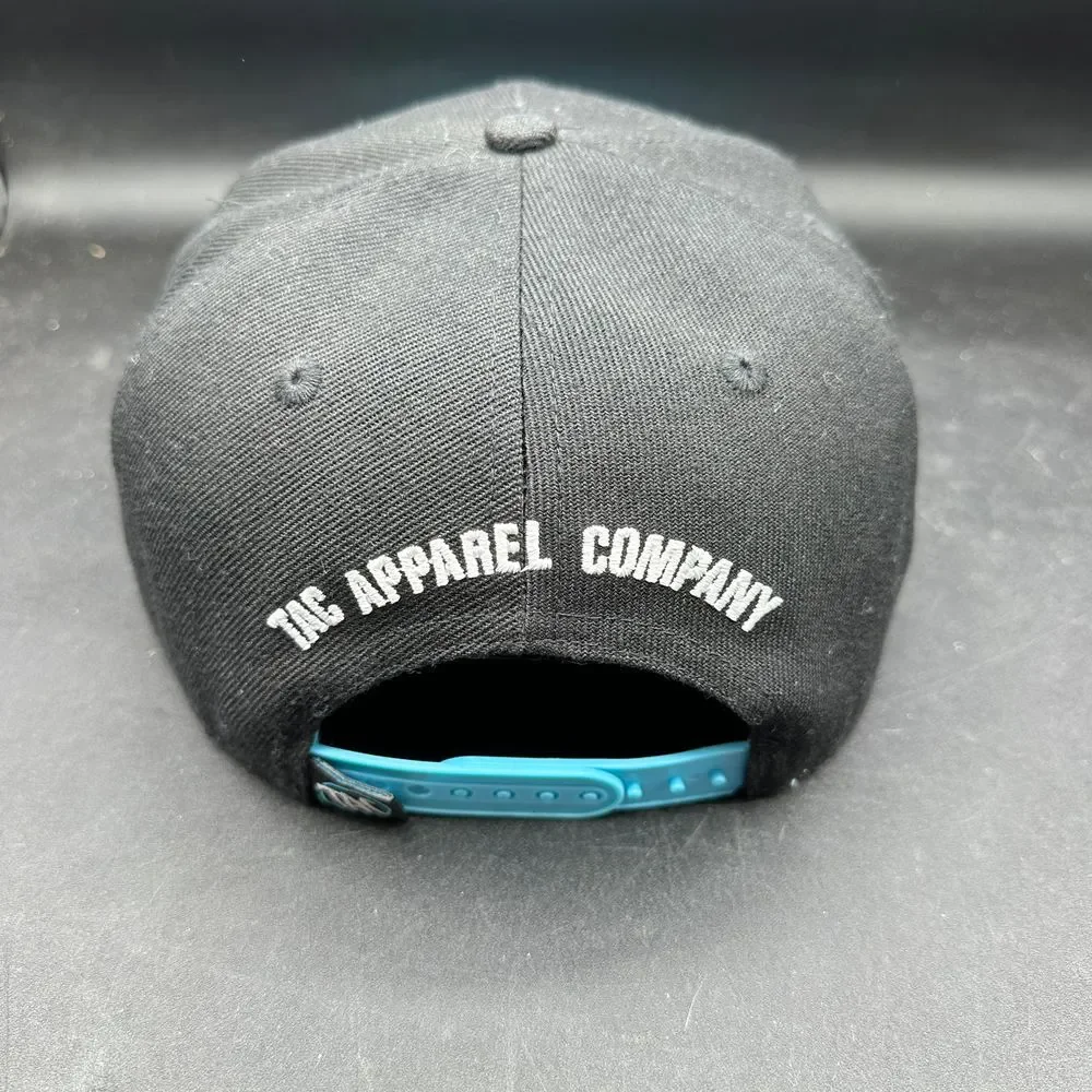 TAC Splat‎ Hat Snapback Checker Multicolor Brim Black Blue O/S Party  90s Skater